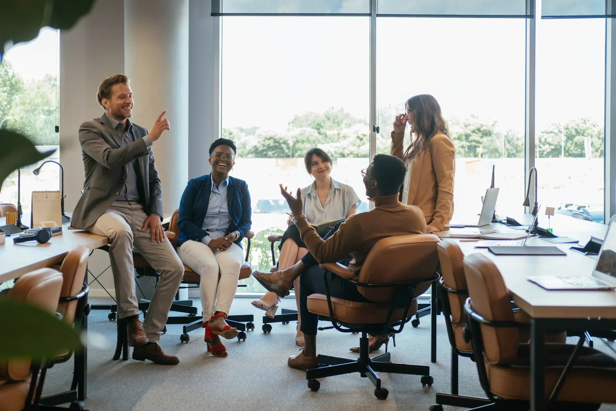 team in office